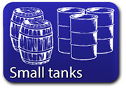 Tank cleaning devices for small tanks